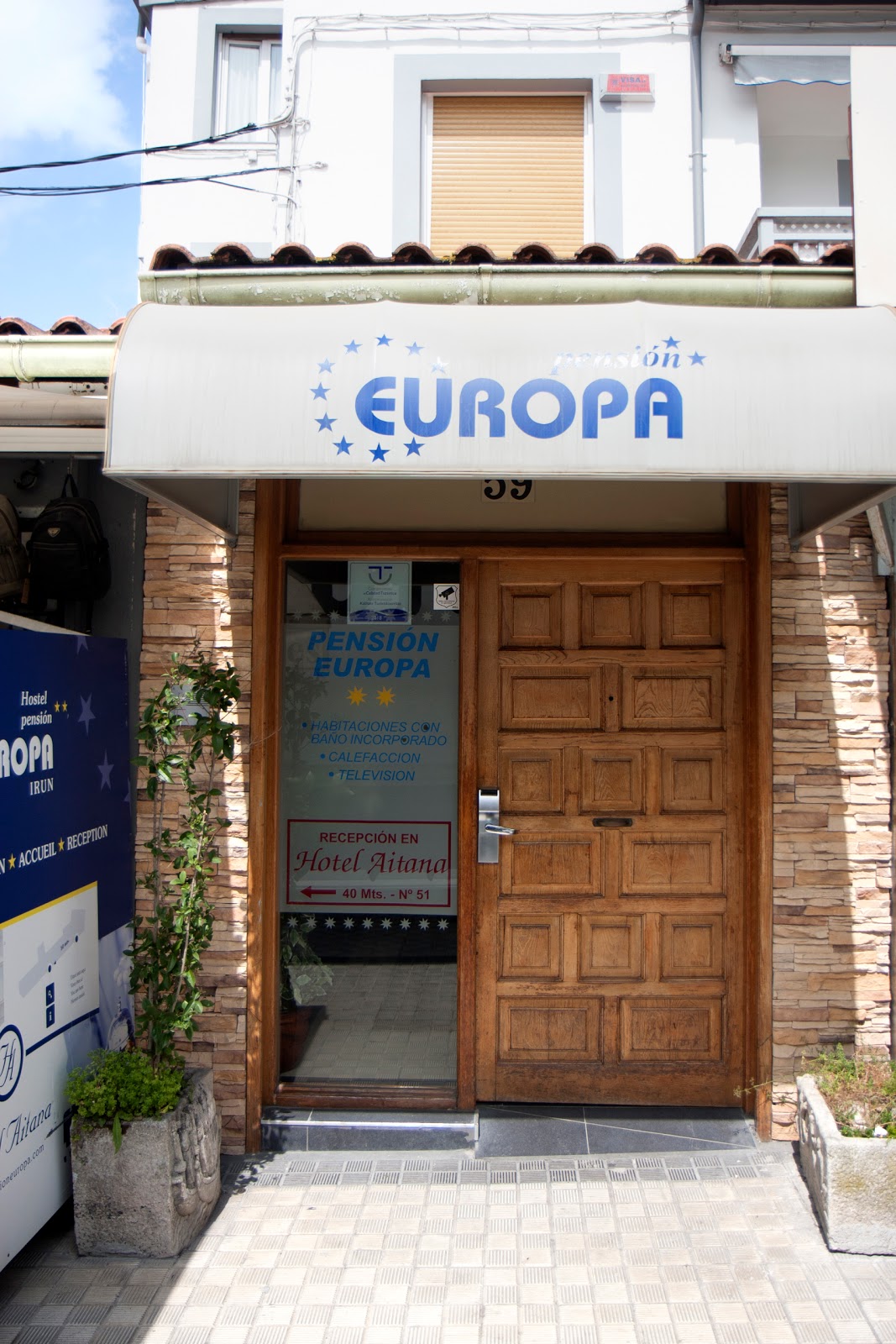Pension Europa, pension accommodation in Irun on the Camino del Norte