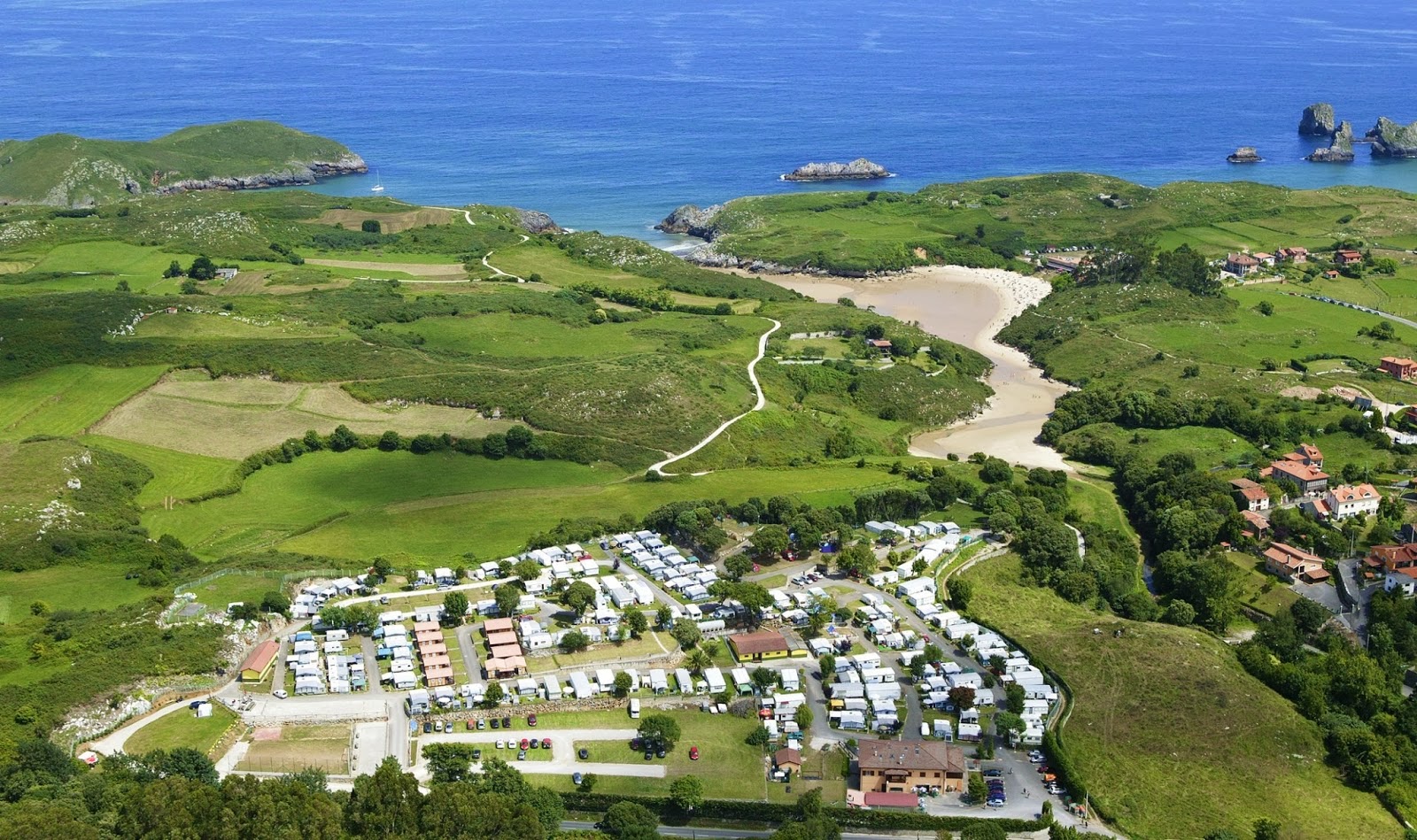 Po locality view on the Camino del Norte route
