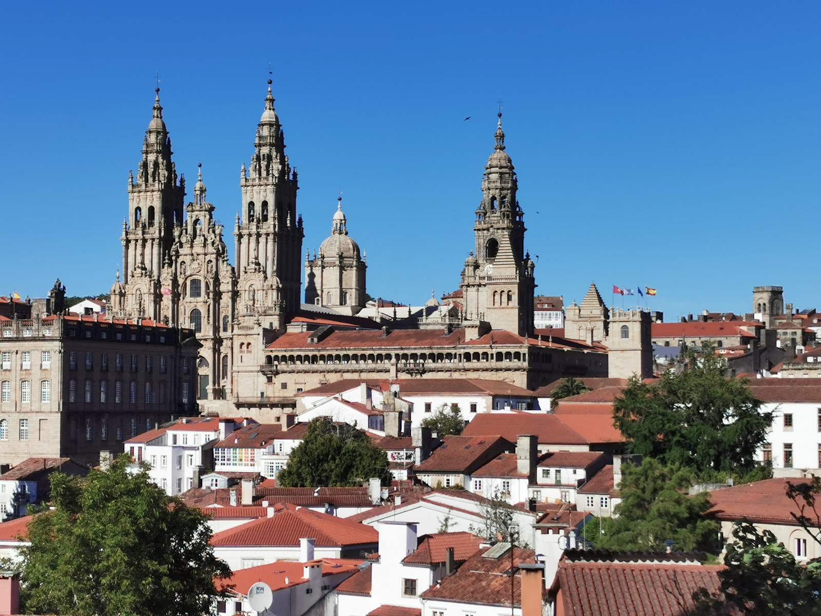 Santiago de Compostela locality view on the Camino Frances route