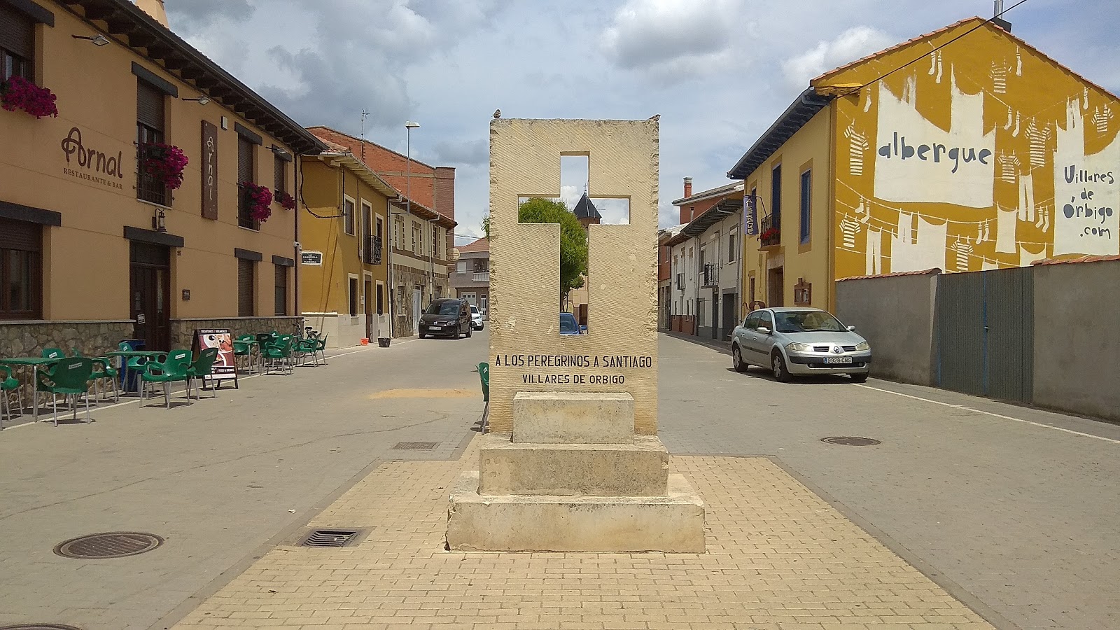 Villares de Orbigo locality view on the Camino Frances route